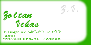 zoltan vekas business card